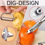 Ergonomic Stainless Steel Potato and Vegetable Peeler