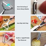 Ergonomic Stainless Steel Potato and Vegetable Peeler