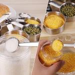 JIZZU 12-Piece Stainless Steel Measuring Spoon & Cup Set