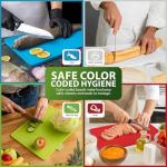 Colorful Plastic Chopping Board Set with Stand