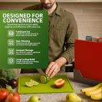 Colorful Plastic Chopping Board Set with Stand