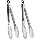 HOTEC Stainless Steel Kitchen Tongs - Set of 2