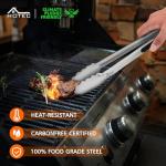 HOTEC Stainless Steel Kitchen Tongs - Set of 2