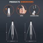 HOTEC Stainless Steel Kitchen Tongs - Set of 2