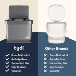 Tydi 4.5L Kitchen Compost Bin with Press-Button Lid