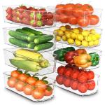 KICHLY Stackable Fridge Organizers - Set of 8