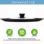 Universal Tempered Glass Lid with Silicone Rim