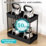 2 Pack Under Sink Shelf Organizer with Hooks