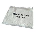 Pack of 100 Disposable White Aprons