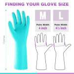 Latex-Free Reusable Dishwashing Gloves with Cotton Lining
