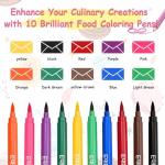 10 Pack Edible Food Markers for Cakes & Cookies