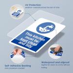 68-Piece Kitchen Safety Signs Set - Vinyl Stickers