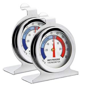 Stainless Steel Dial Fridge Thermometer - Pack of 2