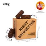 Lekto Woodfuels Night Briquettes - 20kg, 8 Hour Burn