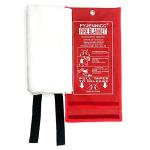 Fiberglass Fire Blanket with Cotton Tapes, 2 Pack
