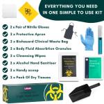 Wall-Mount Biohazard Spill Cleanup Kit - 2 Pack