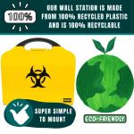 Wall-Mount Biohazard Spill Cleanup Kit - 2 Pack