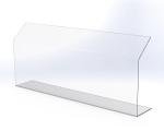 Clear Acrylic Food Sneeze Guard - Medium 900mm
