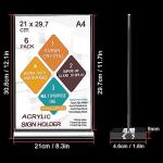 6-Pack Double-Sided A4 Acrylic Sign Holders