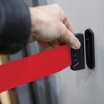 Wall-Mounted Retractable Belt Barrier - Red 4.6m