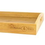 Set of 3 Bamboo Serving Trays with Handles