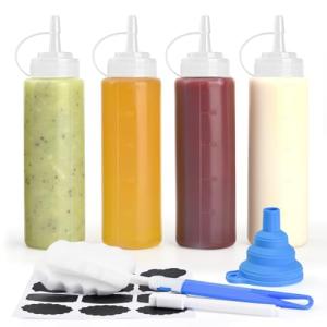 V·Colokishi 4 Pack 8 oz Squeeze Bottles