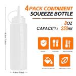 V·Colokishi 4 Pack 8 oz Squeeze Bottles