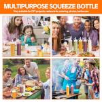 V·Colokishi 4 Pack 8 oz Squeeze Bottles