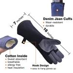 Leather BBQ Gloves - Heat Resistant Fire Mitts