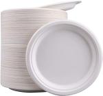 50 Pack of Sturdy 9-Inch Eco-Friendly Plates