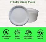 50 Pack of Sturdy 9-Inch Eco-Friendly Plates