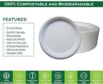 50 Pack of Sturdy 9-Inch Eco-Friendly Plates