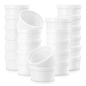 MALACASA 24 Piece Mini Porcelain Ramekins Set