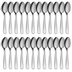 24-Piece Stainless Steel Dessert and Dining Spoons Set