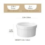 MALACASA 24 Piece Mini Porcelain Ramekins Set