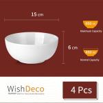 WishDeco Set of 4 Ceramic Cereal Bowls