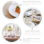 Argon Tableware Set of 6 White Ceramic Plates