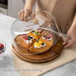 Acacia Wood Cake Stand with Dome Lid