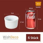 WishDeco Set of 6 White Ceramic Ramekins