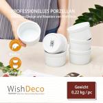 WishDeco Set of 6 White Ceramic Ramekins