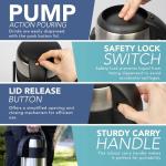 HEFTMAN 5L Stainless Steel Thermal Coffee Carafe