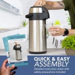HEFTMAN 5L Stainless Steel Thermal Coffee Carafe
