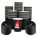 50 Pack Insulated Takeaway Coffee Cups with Lids