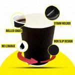 50 Pack Insulated Takeaway Coffee Cups with Lids