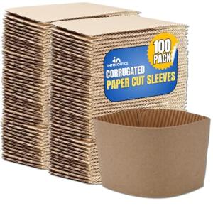 Coffee Cup Sleeves for 12oz & 16oz (100 Pack)