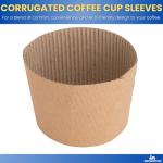 Coffee Cup Sleeves for 12oz & 16oz (100 Pack)