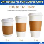 Coffee Cup Sleeves for 12oz & 16oz (100 Pack)