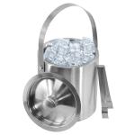 Stainless Steel Ice Bucket with Lid & Tongs