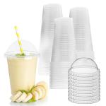 Reusable 16 OZ Plastic Smoothie Cups with Lids