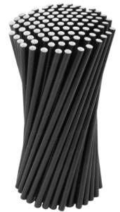 500 Biodegradable Black Paper Drinking Straws 8